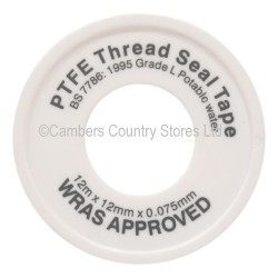 Everbuild PTFE Pipe Thread Seal Tape White 12mm x 12mm